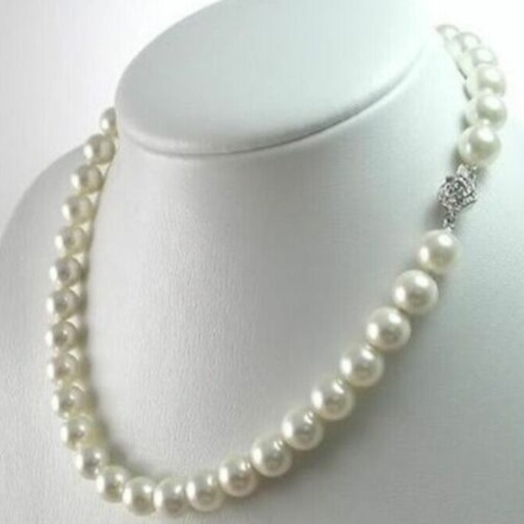 8mm AAA+ White South Sea Shell Pearl Necklace 18" Jewelry - 8mm AAA+ White South Sea Shell -Pearl Necklace 18"